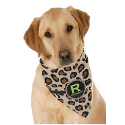 Granite Leopard Dog Bandana Scarf w/ Name and Initial