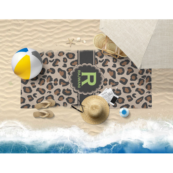 Granite Leopard Beach Towel Lifestyle