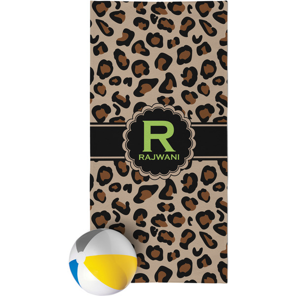 Custom Granite Leopard Beach Towel (Personalized)