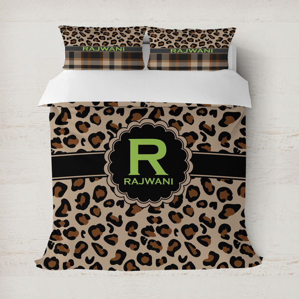 Custom Granite Leopard Duvet Cover Set - Full / Queen (Personalized)