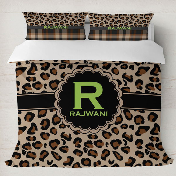 Custom Granite Leopard Duvet Cover Set - King (Personalized)