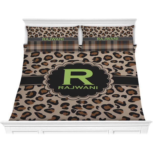 Custom Granite Leopard Comforter Set - King (Personalized)