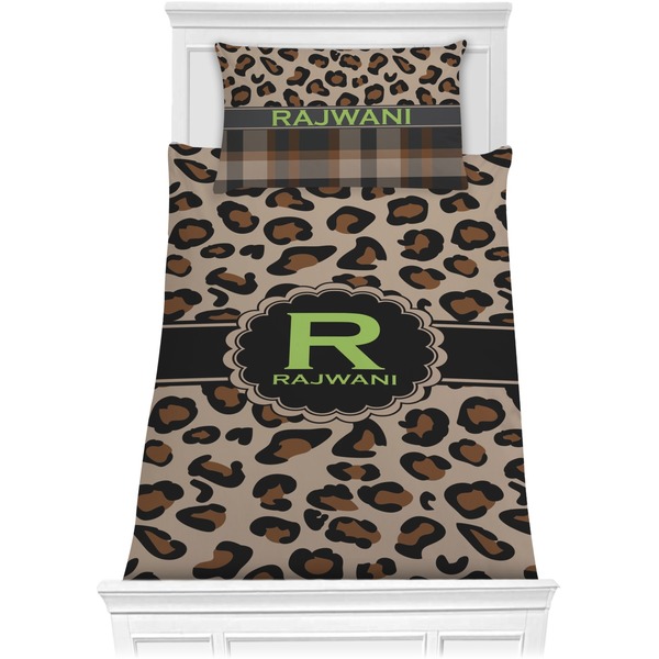 Custom Granite Leopard Comforter Set - Twin (Personalized)