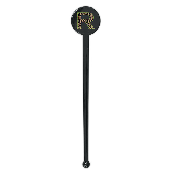 Granite Leopard Black Plastic 7" Stir Stick - Round - Single Stick