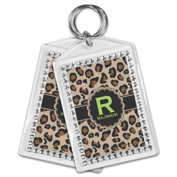 Granite Leopard Bling Keychain - MAIN