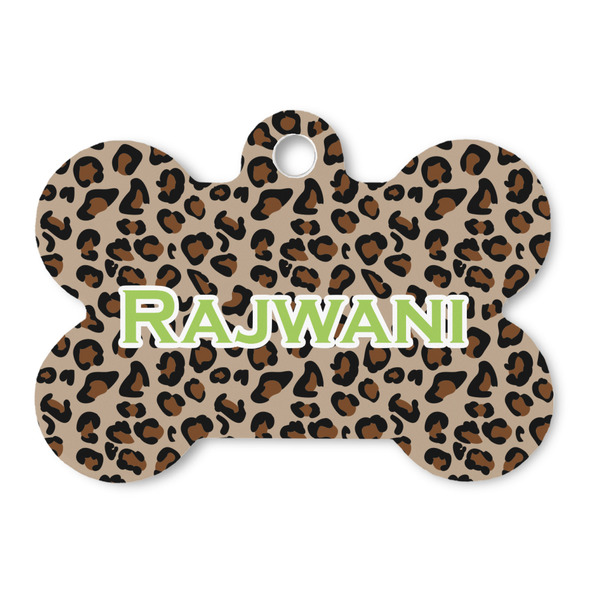 Custom Granite Leopard Bone Shaped Dog ID Tag (Personalized)