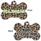 Granite Leopard Bone Shaped Dog Tag - Front & Back
