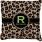 Granite Leopard Burlap Pillow 18"