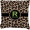 Granite Leopard Faux-Linen Throw Pillow 26" (Personalized)