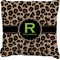 Granite Leopard Burlap Pillow (Personalized)