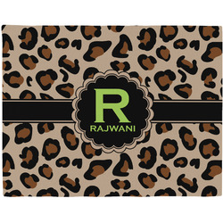 Granite Leopard Woven Fabric Placemat - Twill w/ Name and Initial