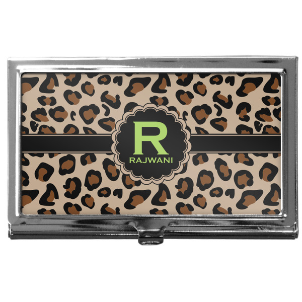 Custom Granite Leopard Business Card Case