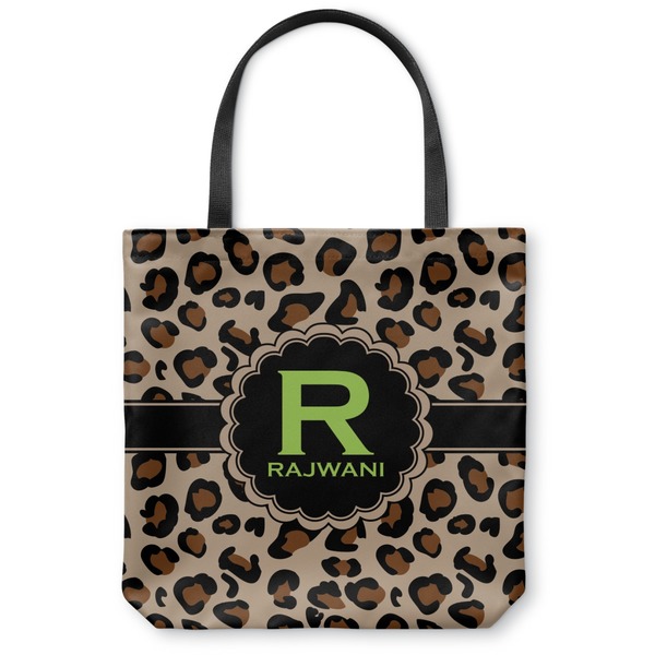 Custom Granite Leopard Canvas Tote Bag - Large - 18"x18" (Personalized)