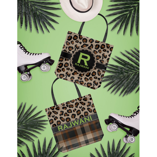 Granite Leopard Canvas Tote Lifestyle Front and Back