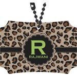 Granite Leopard Rear View Mirror Ornament (Personalized)