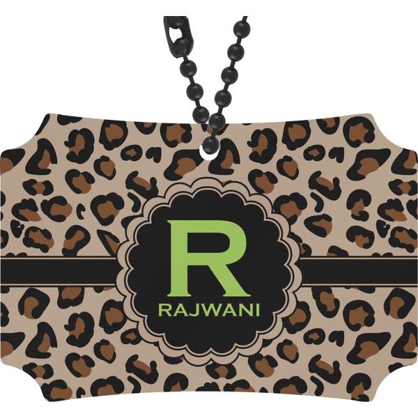 Custom Granite Leopard Rear View Mirror Ornament (Personalized)
