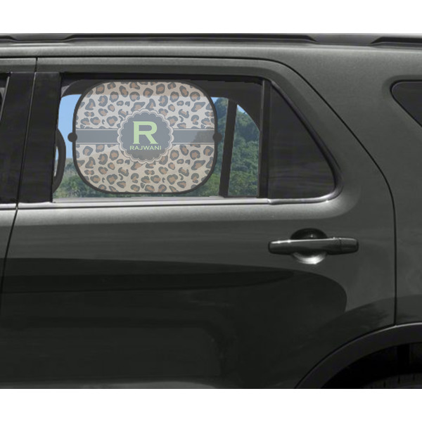 Granite Leopard Car Sun Shade Black - In Car Window