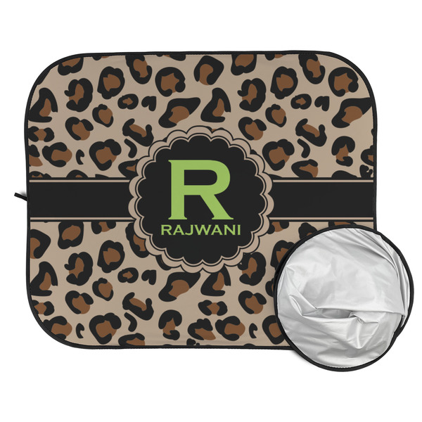 Granite Leopard Car Sun Shades - FOLDED & UNFOLDED