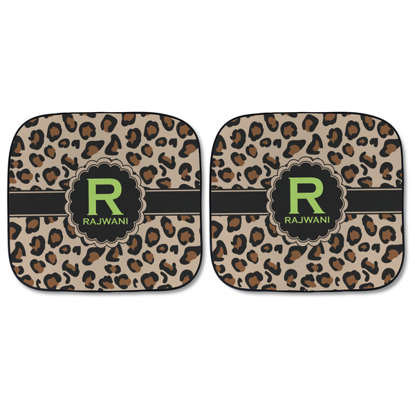 Granite Leopard Car Sun Shades - FRONT