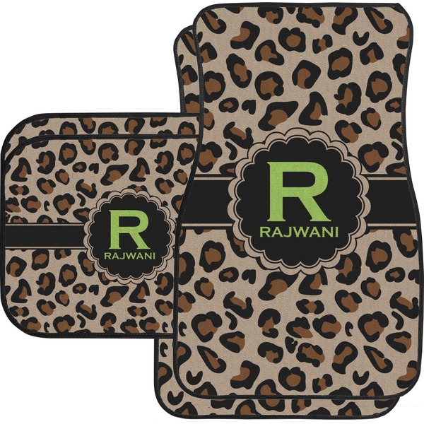 Custom Granite Leopard Car Floor Mats Set - 2 Front & 2 Back (Personalized)