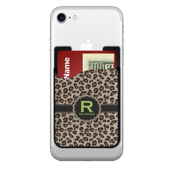 Custom Granite Leopard 2-in-1 Cell Phone Credit Card Holder & Screen Cleaner (Personalized)