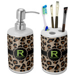 Granite Leopard Ceramic Bathroom Accessories Set (Personalized)