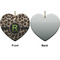 Granite Leopard Ceramic Flat Ornament - Heart Front & Back (APPROVAL)