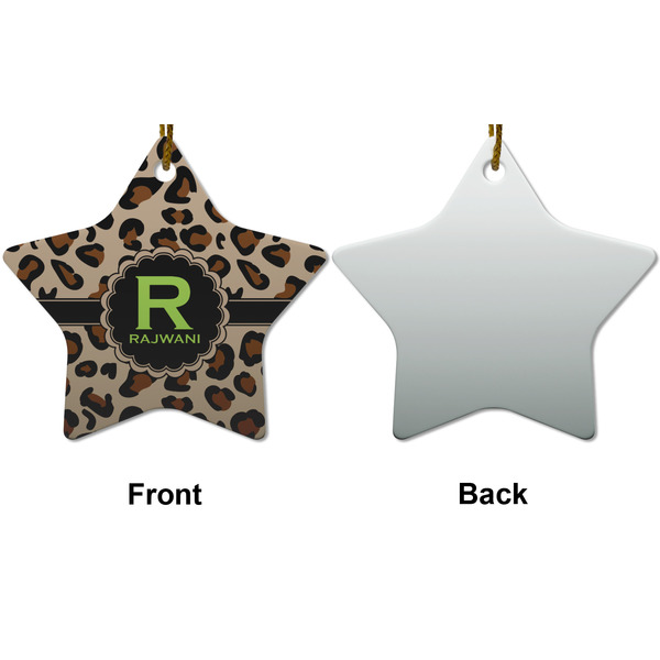 Granite Leopard Ceramic Flat Ornament - Star Front & Back (APPROVAL)