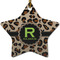 Granite Leopard Ceramic Flat Ornament - Star (Front)