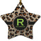 Granite Leopard Star Ceramic Ornament w/ Name and Initial