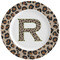 Granite Leopard Ceramic Plate w/Rim