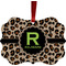 Granite Leopard Christmas Ornament (Front View)