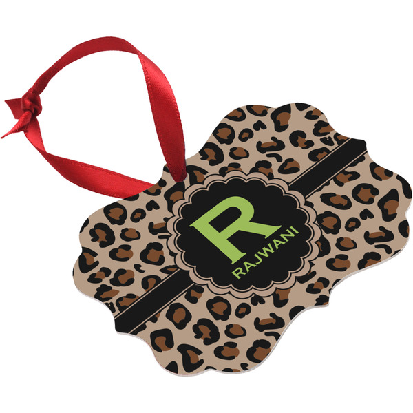 Granite Leopard Christmas Ornament