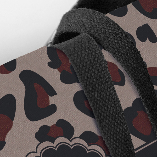 Granite Leopard Closeup of Tote w/Black Handles