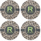 Granite Leopard Coaster Round Rubber Back - Apvl