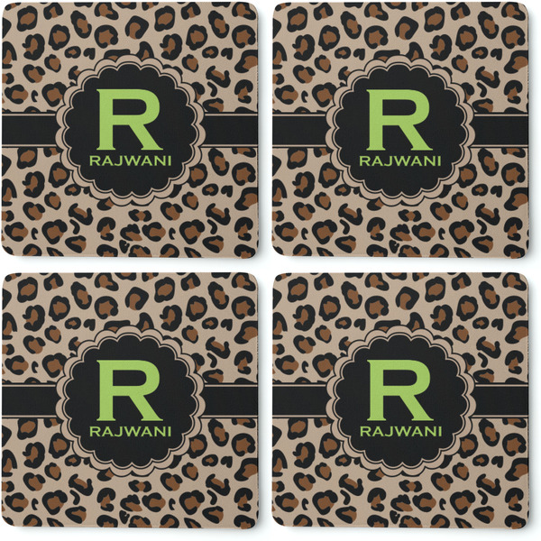 Granite Leopard Coaster Rubber Back - Apvl