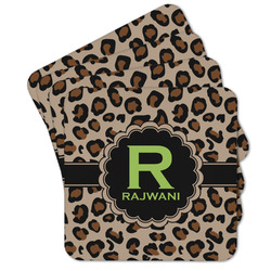Granite Leopard Cork Coaster - Set of 4 w/ Name and Initial