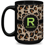 Granite Leopard 15 Oz Coffee Mug - Black (Personalized)