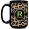 Granite Leopard Coffee Mug - 15 oz - Black Full