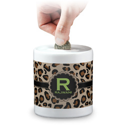 Granite Leopard Coin Bank (Personalized)