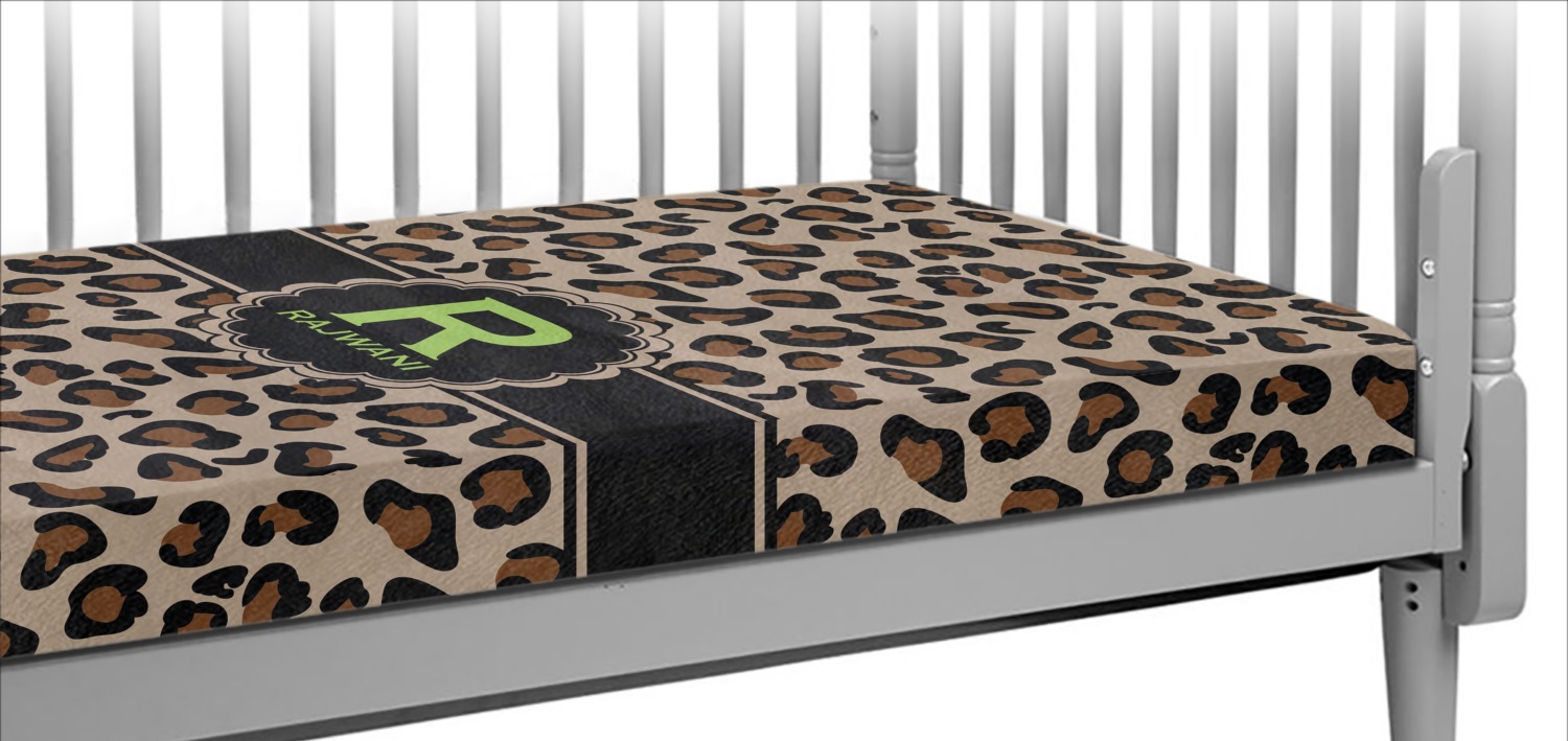 Granite Leopard Crib Fitted Sheet (Personalized) YouCustomizeIt