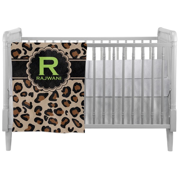 Custom Granite Leopard Crib Comforter / Quilt (Personalized)