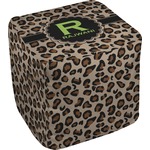 Granite Leopard Cube Pouf Ottoman - 18" (Personalized)