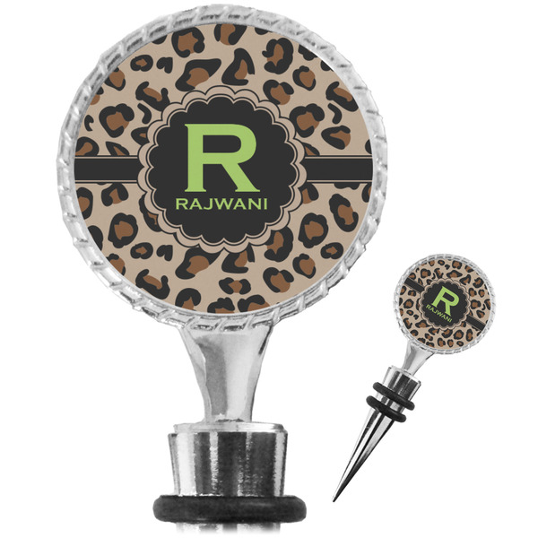 Custom Granite Leopard Wine Bottle Stopper (Personalized)
