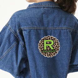 Granite Leopard Twill Iron On Patch - Custom Shape - X-Large (Personalized)