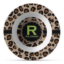 Granite Leopard Plastic Bowl - Microwave Safe - Composite Polymer (Personalized)