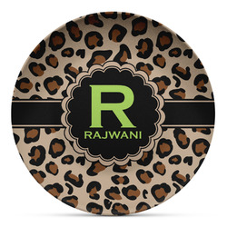 Granite Leopard Microwave Safe Plastic Plate - Composite Polymer (Personalized)