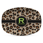 Granite Leopard Plastic Platter - Microwave & Oven Safe Composite Polymer (Personalized)