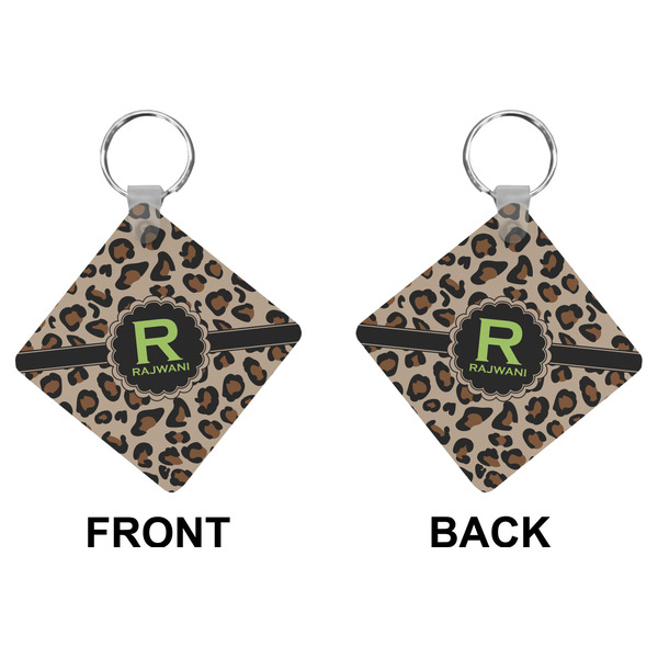 Granite Leopard Diamond Keychain (Front + Back)