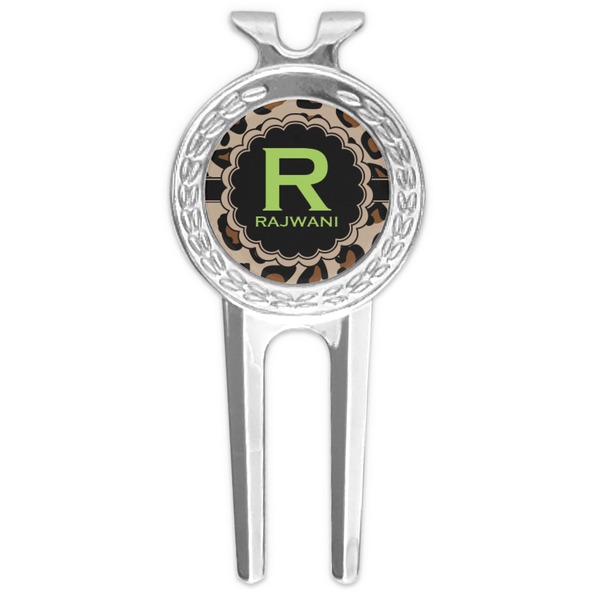 Custom Granite Leopard Golf Divot Tool & Ball Marker (Personalized)